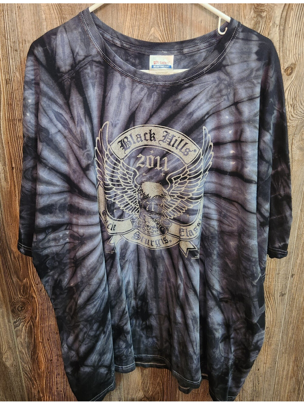 Sturgis 71st Motorcycle Classic Biker Rally 2011 Tie Die Eagle T-shirt Sz 3XL